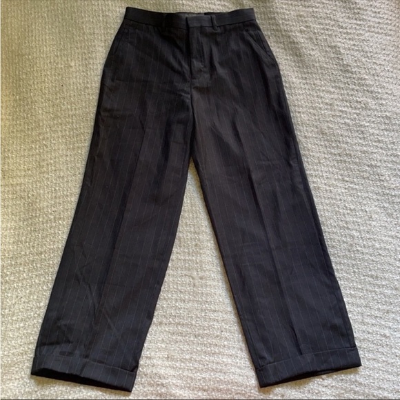 🎩 Kenneth Cole Reaction Size 18 Black Pinstripe Dress Pant - Picture 7 of 7